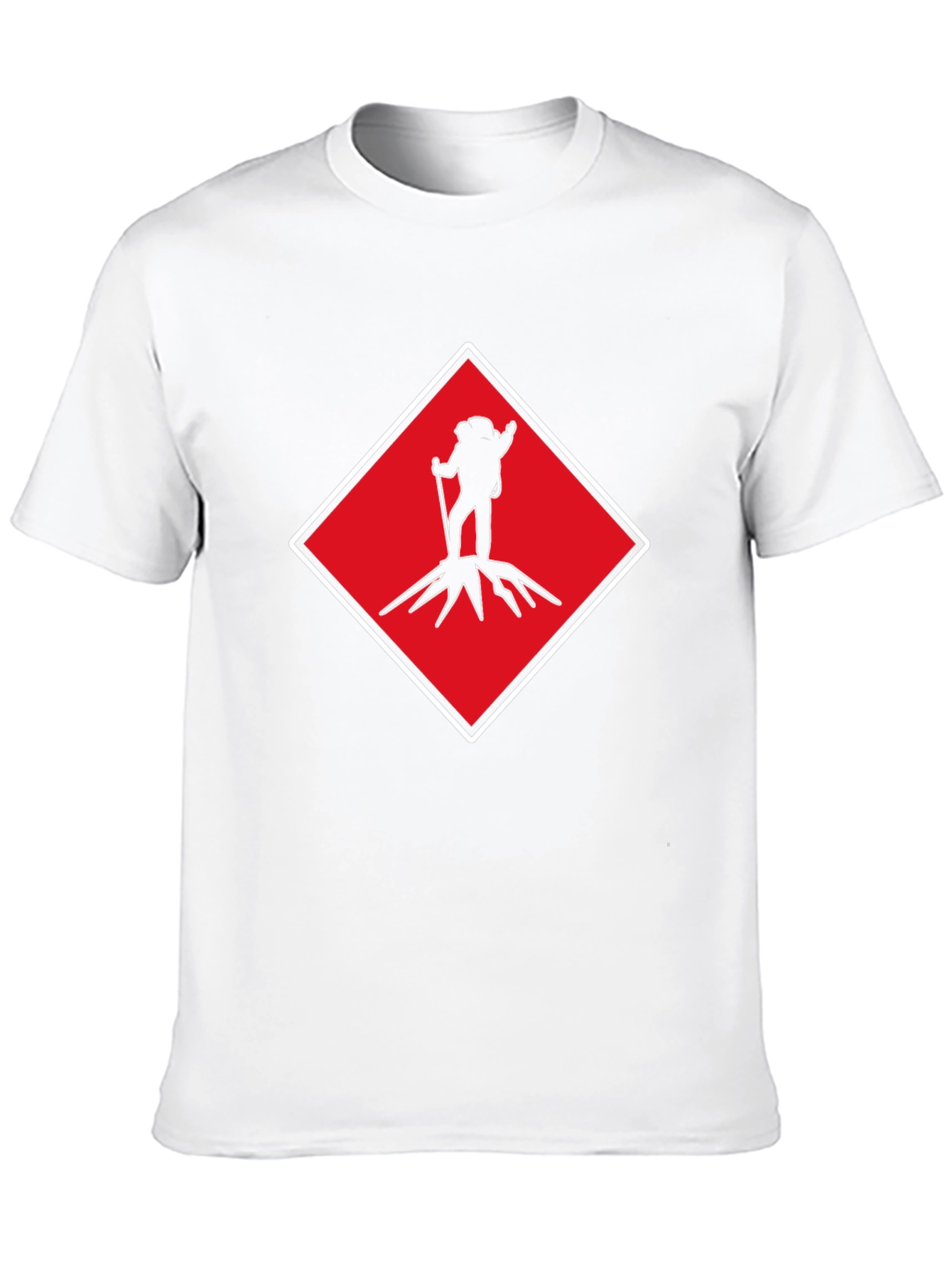Hiking Silhouette Graphic Tee - Red Diamond Design