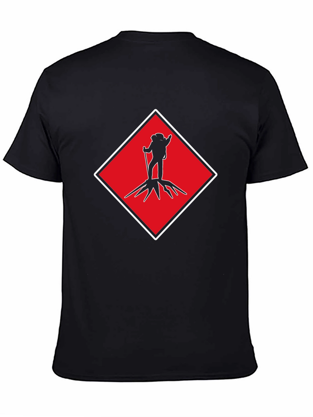 Hiking Silhouette Graphic Tee - Red Diamond Design