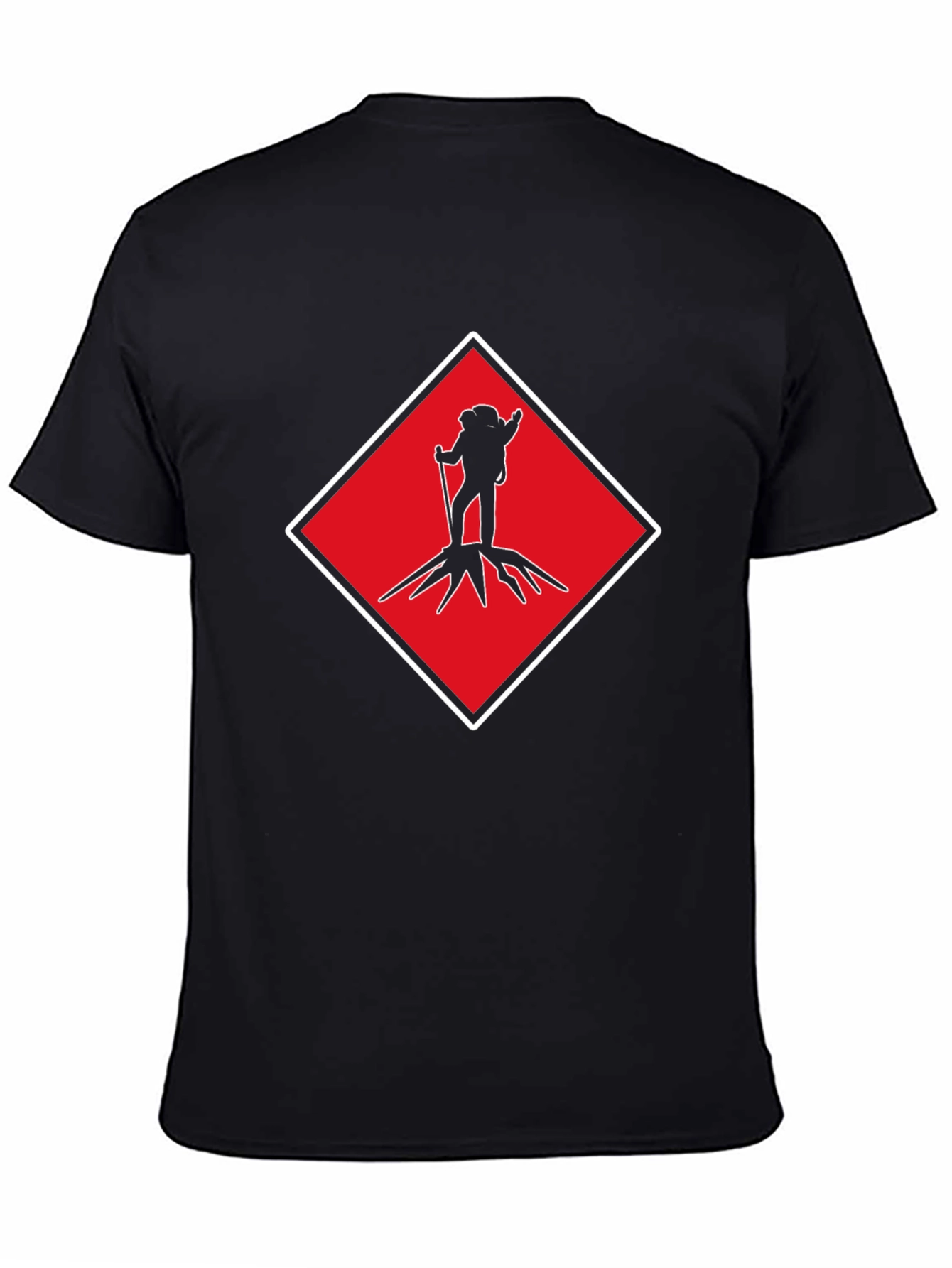 Hiking Silhouette Graphic Tee - Red Diamond Design
