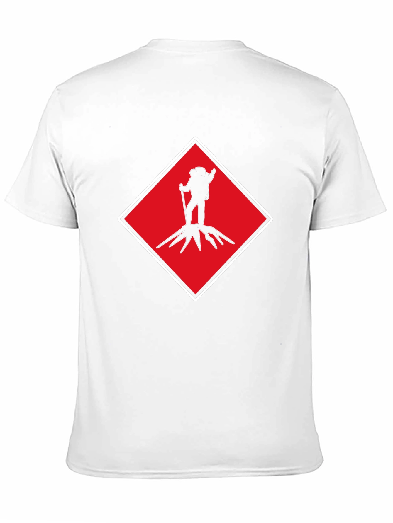 Hiking Silhouette Graphic Tee - Red Diamond Design