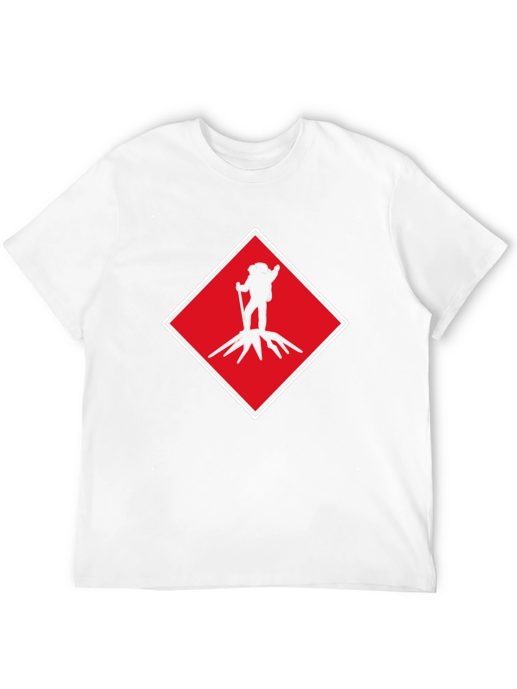 Hiking Silhouette Graphic Tee - Red Diamond Design