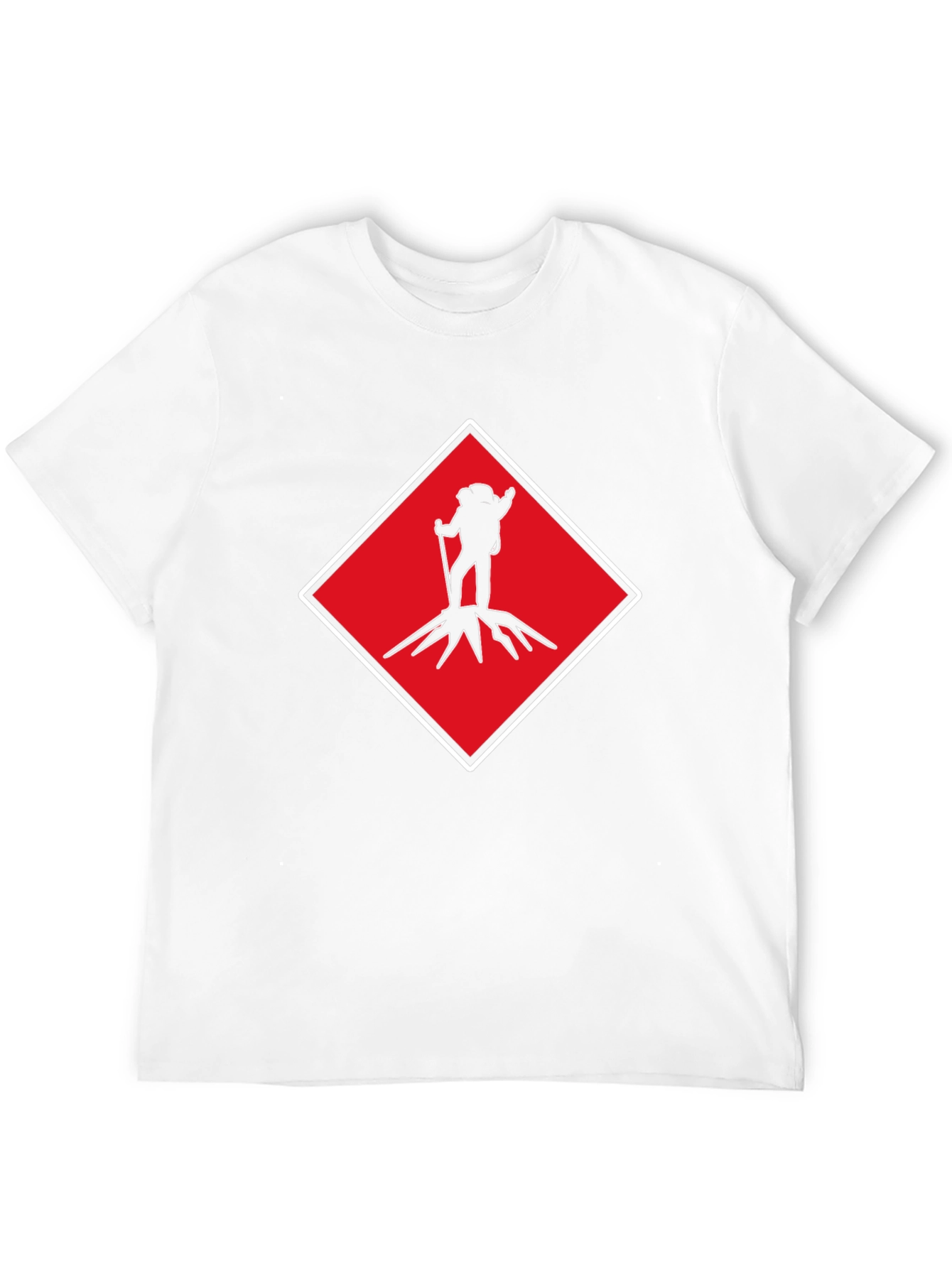 Hiking Silhouette Graphic Tee - Red Diamond Design
