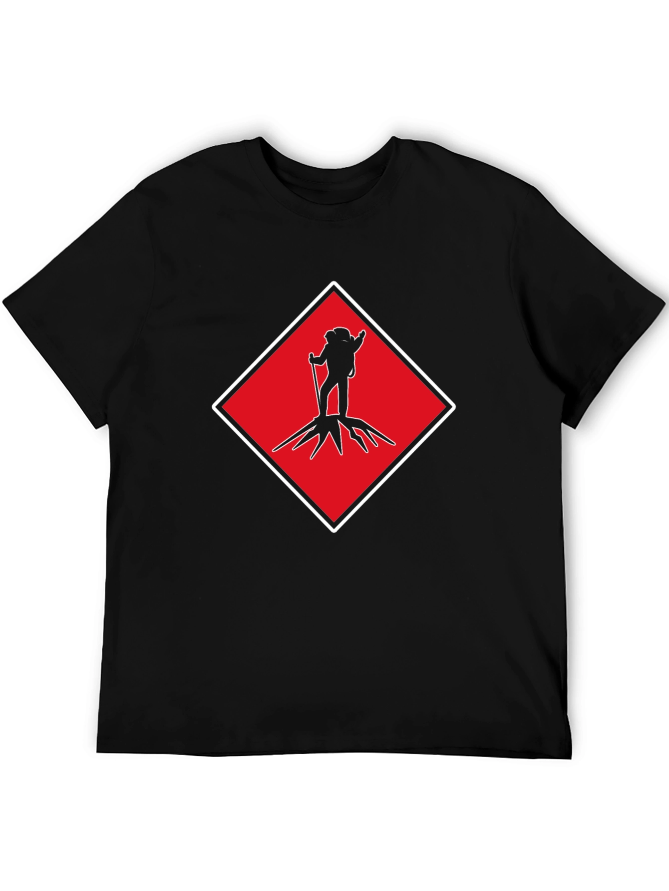 Hiking Silhouette Graphic Tee - Red Diamond Design