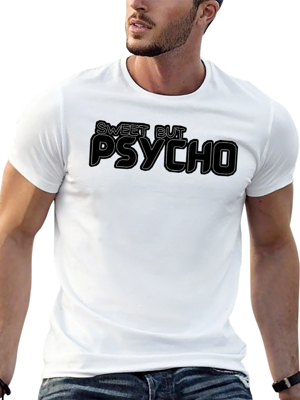 Sweet But Psycho Graphic Tee - Mens Black T-Shirt