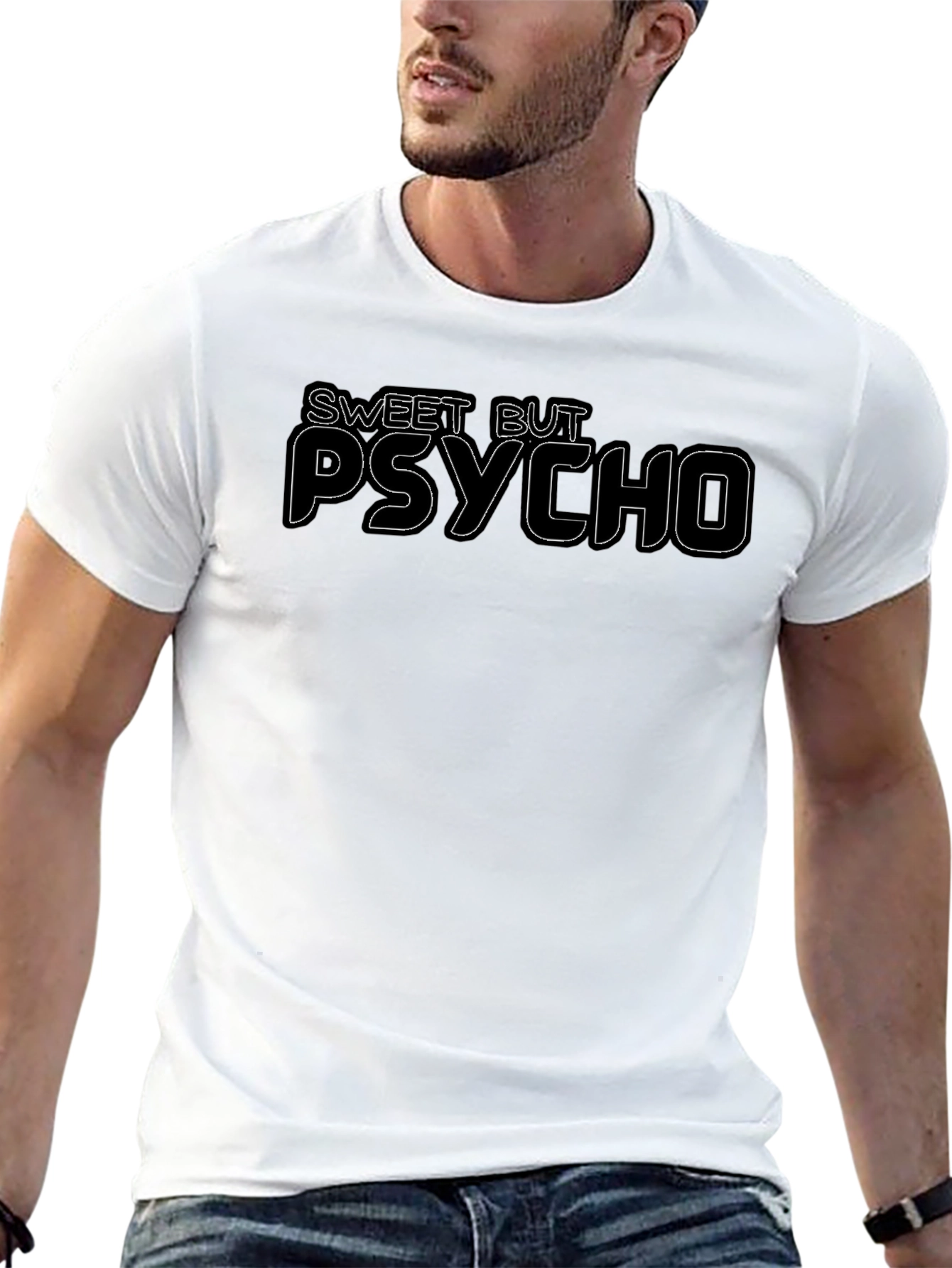 Sweet But Psycho Graphic Tee - Mens Black T-Shirt
