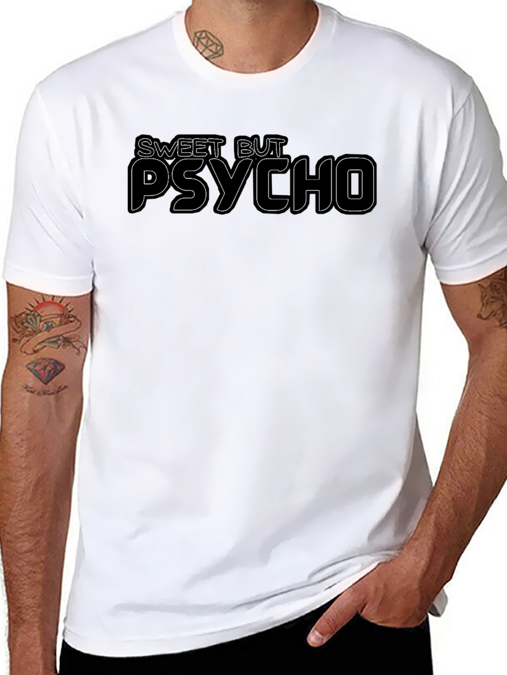 Sweet But Psycho Graphic Tee - Mens Black T-Shirt