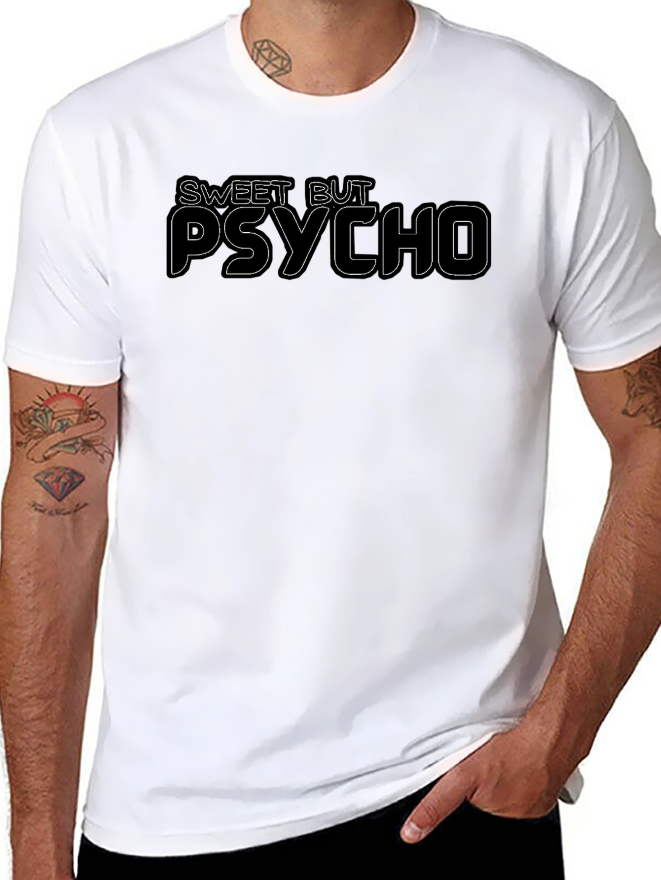 Sweet But Psycho Graphic Tee - Mens Black T-Shirt