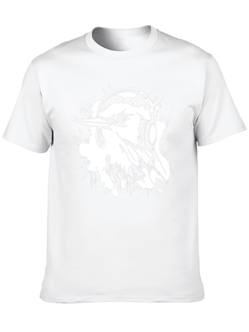 Bird with Headphones Graphic T-Shirt