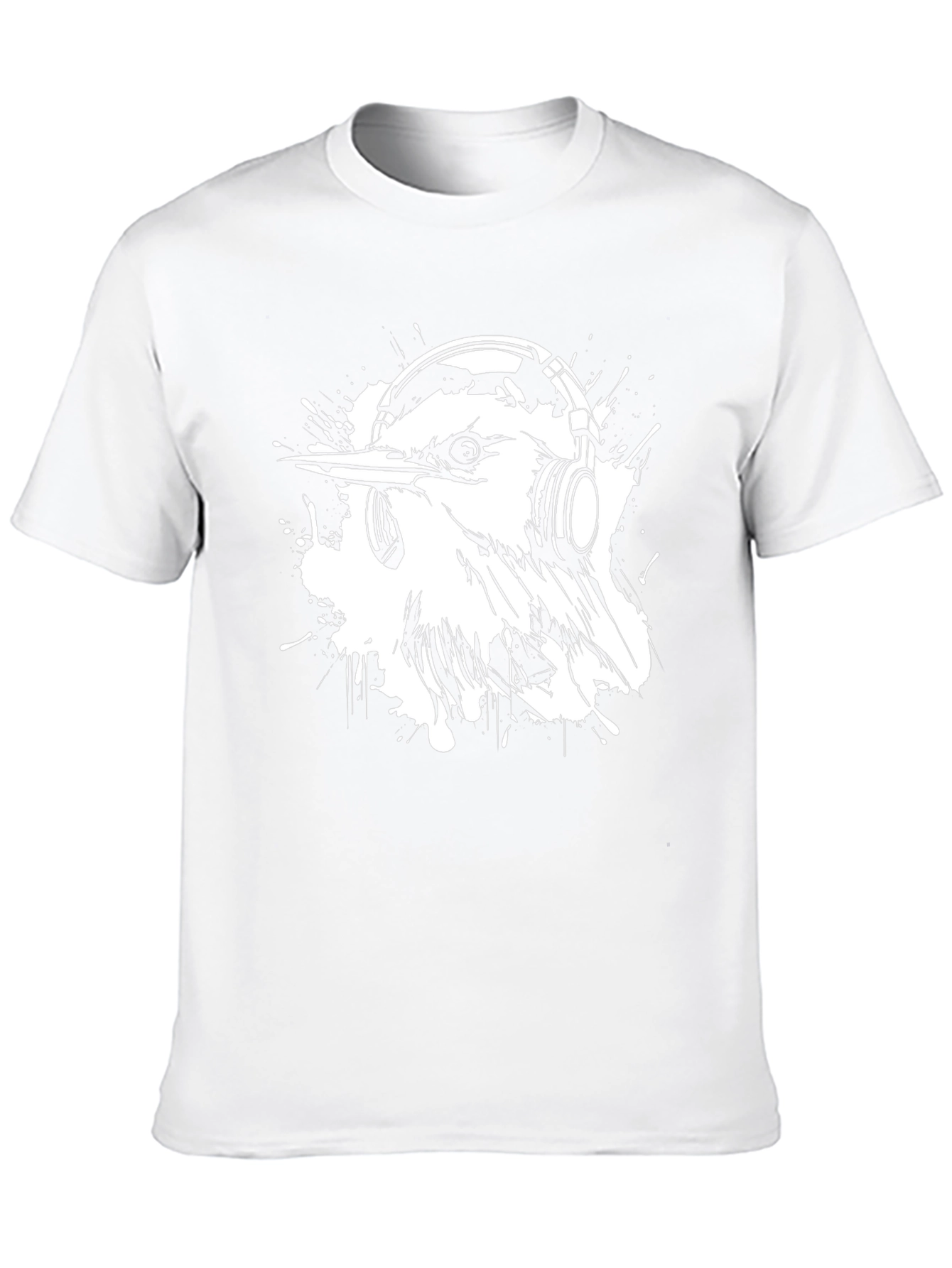 Bird with Headphones Graphic T-Shirt
