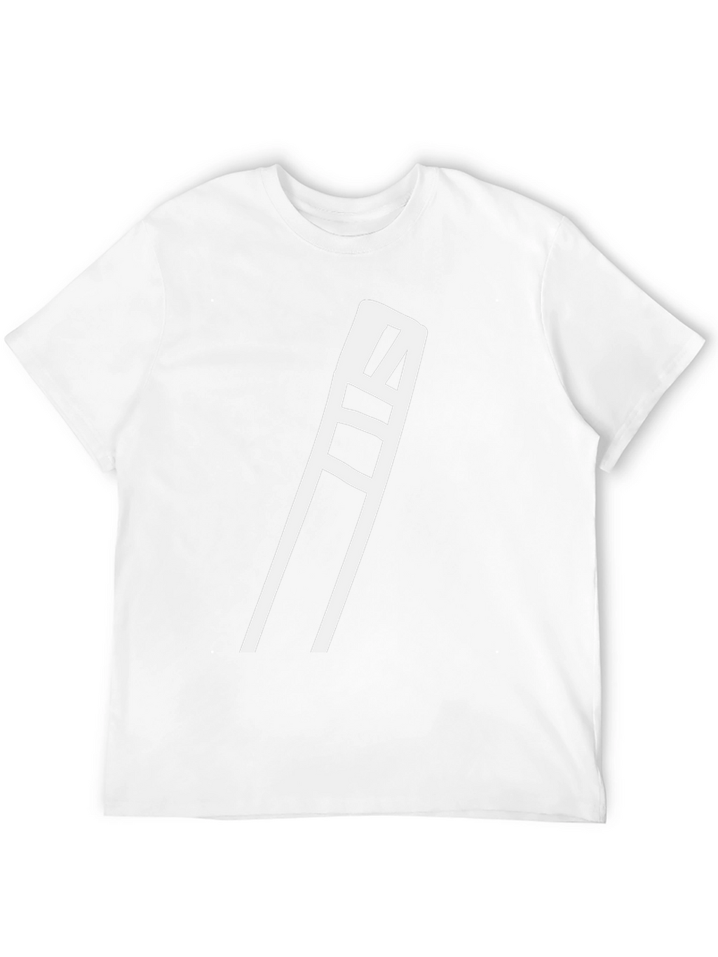 Mens Black Graphic Tee - White Ladder Design