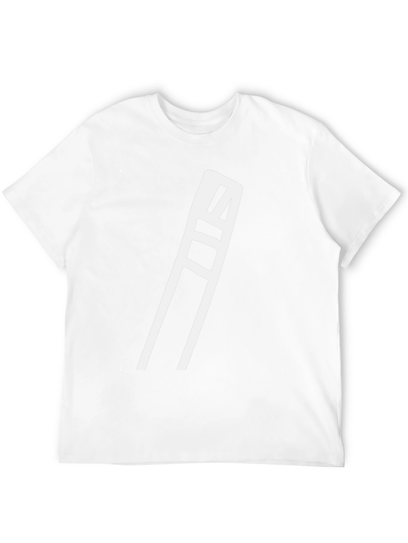 Mens Black Graphic Tee - White Ladder Design