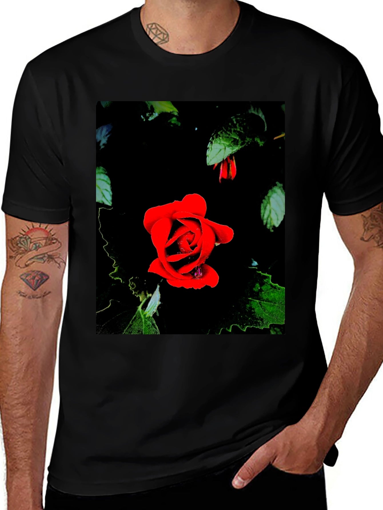 Rose in Darkness Graphic Tee