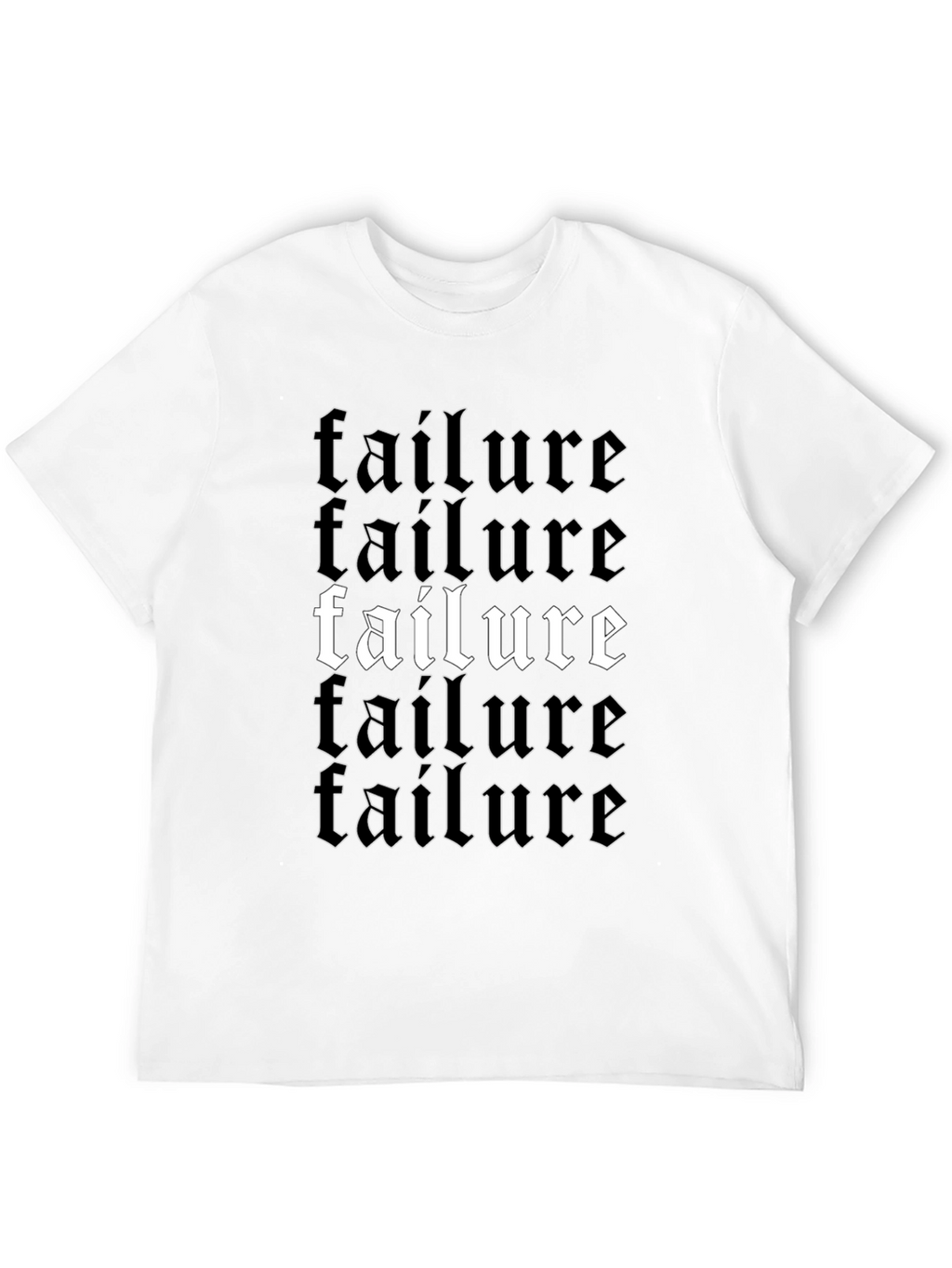 Failure Graphic Print Black T-Shirt