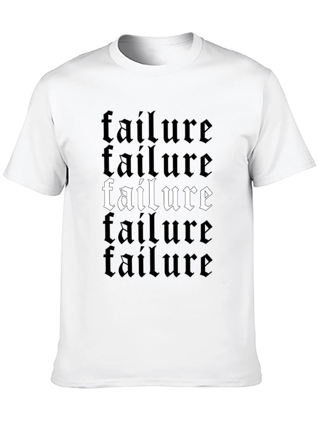 Failure Graphic Print Black T-Shirt
