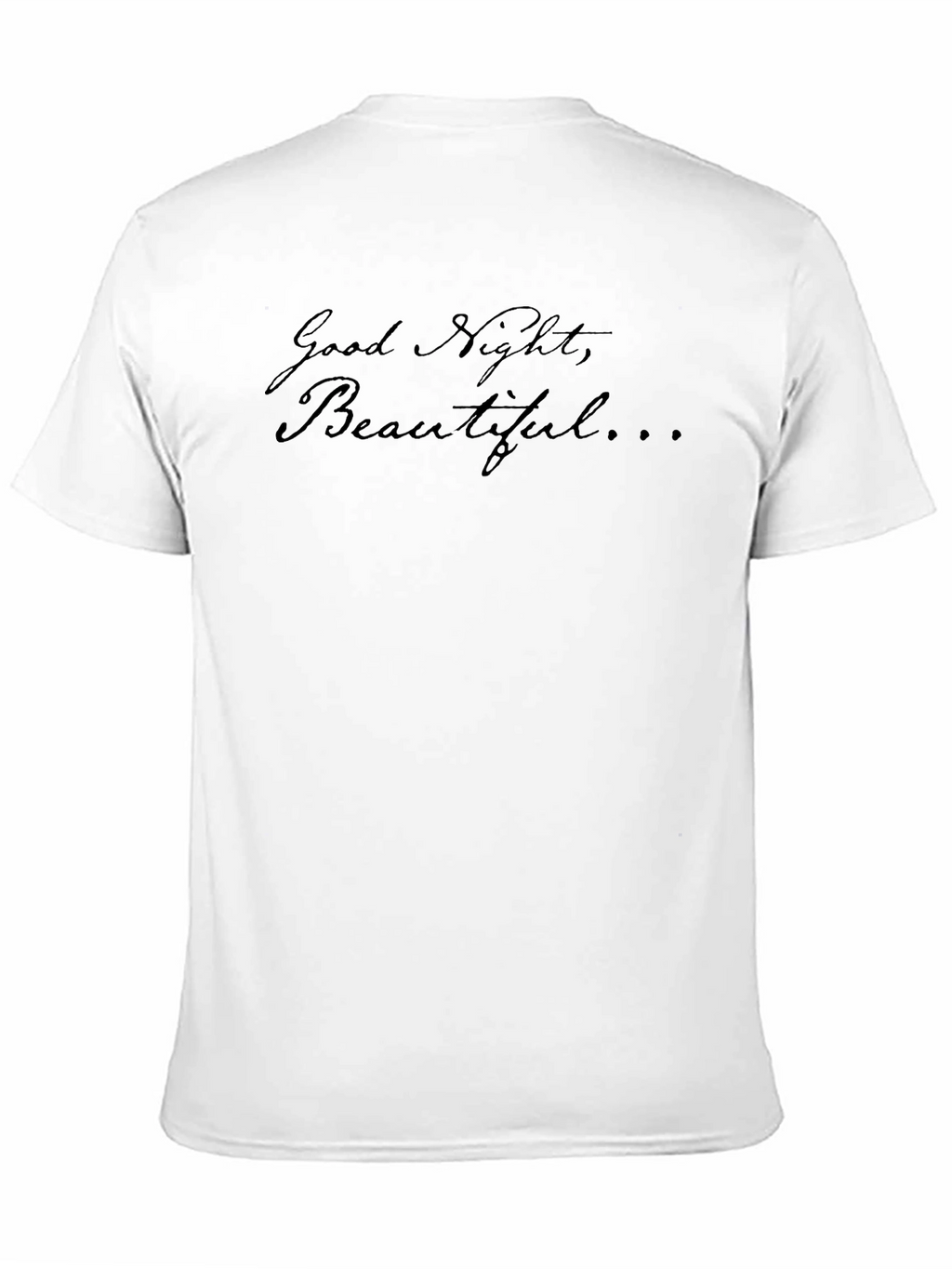 Good Night Beautiful Graphic Tee - Black