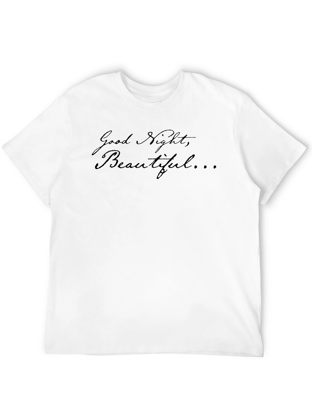 Good Night Beautiful Graphic Tee - Black
