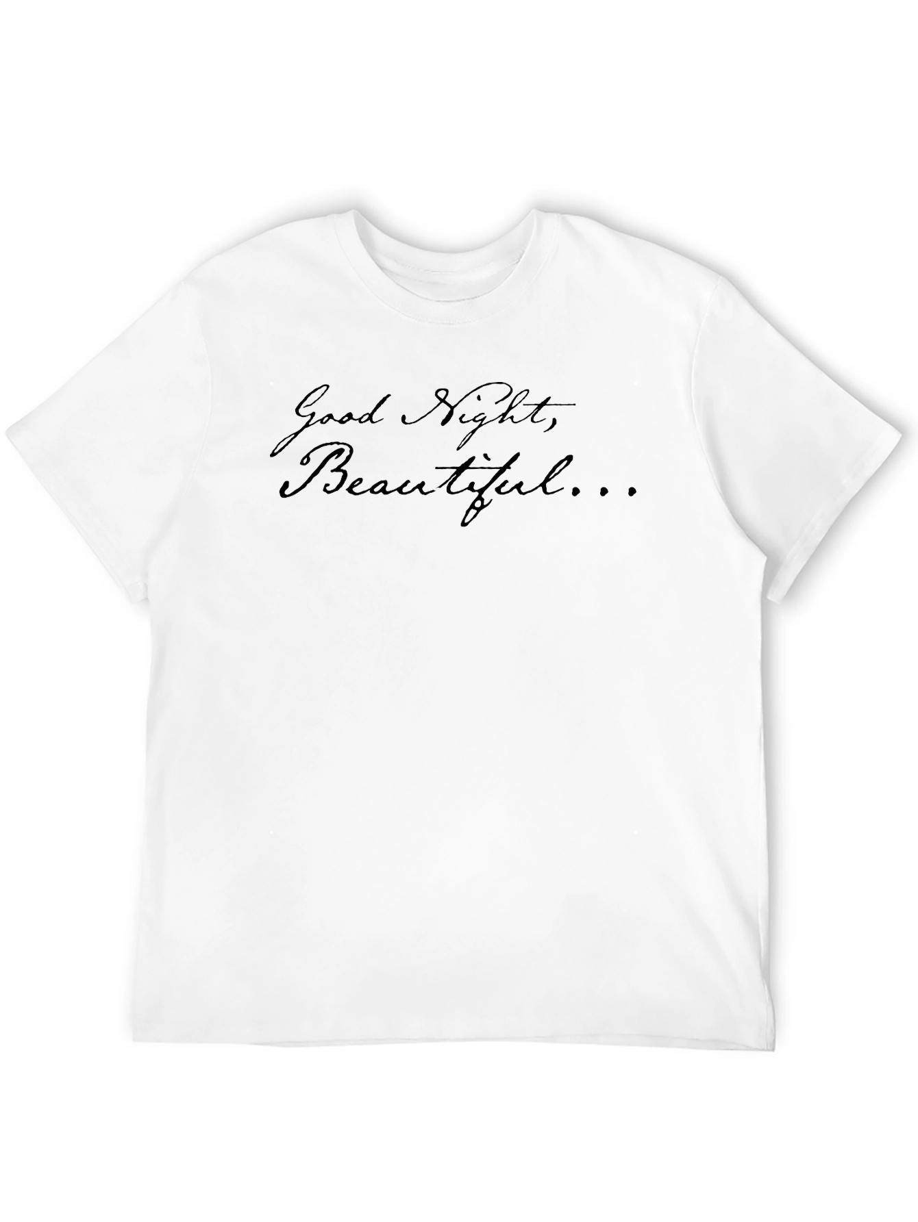 Good Night Beautiful Graphic Tee - Black