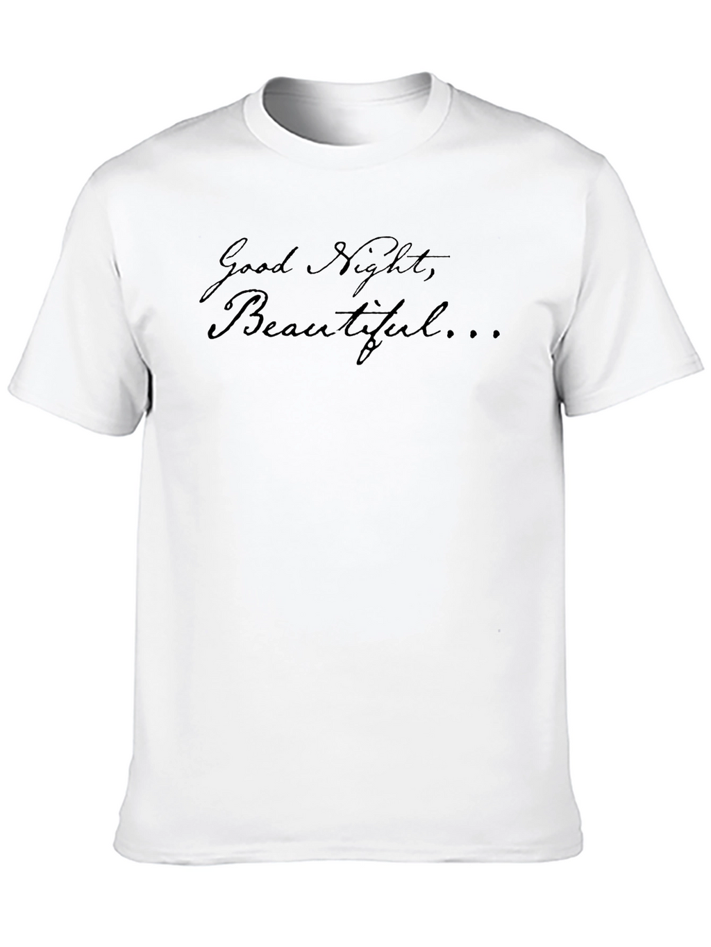 Good Night Beautiful Graphic Tee - Black