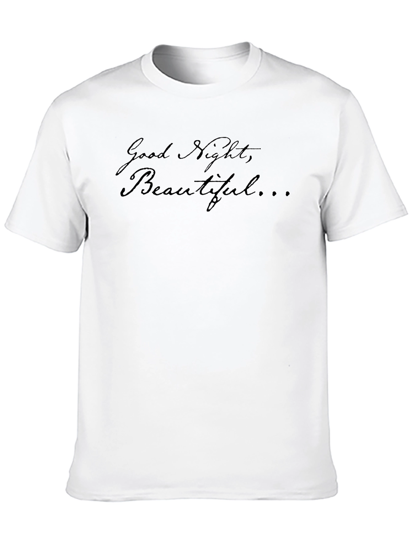 Good Night Beautiful Graphic Tee - Black