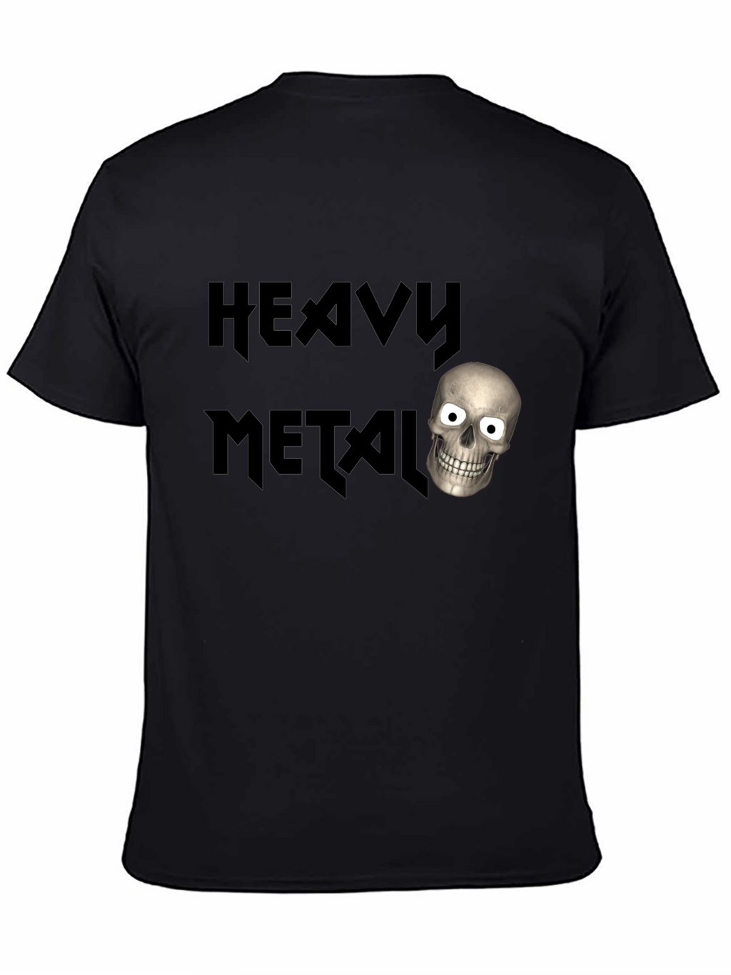 Heavy Metal Skull T-Shirt - Black