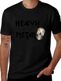 Heavy Metal Skull T-Shirt - Black