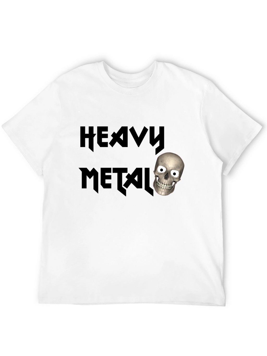 Heavy Metal Skull T-Shirt - Black