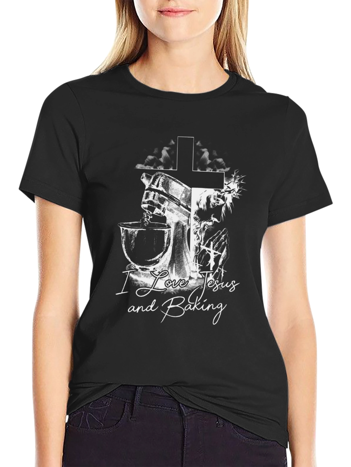 I Love Jesus and Baking T-Shirt