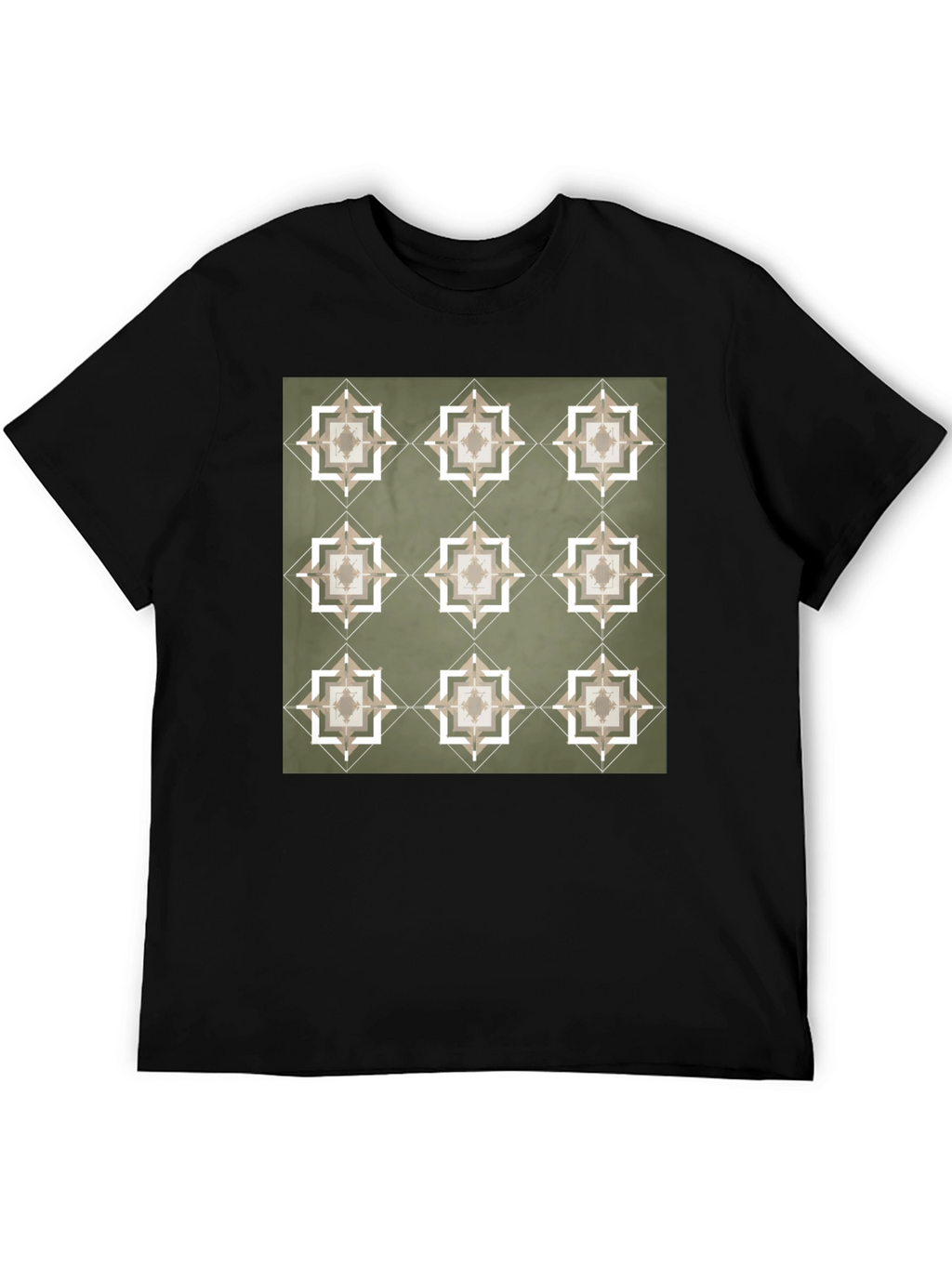 Geometric Pattern T-Shirt - Stylish Casual Wear