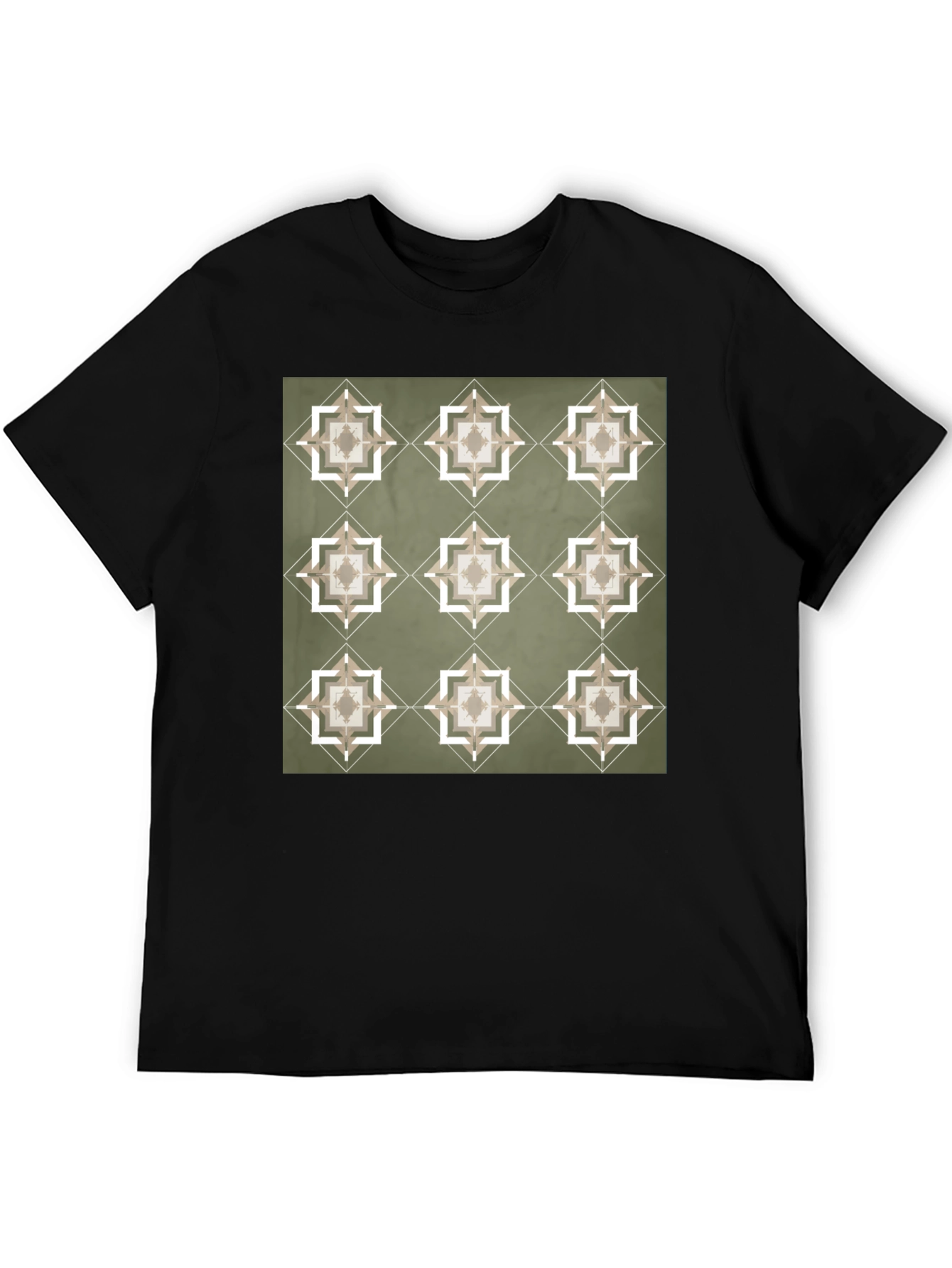 Geometric Pattern T-Shirt - Stylish Casual Wear