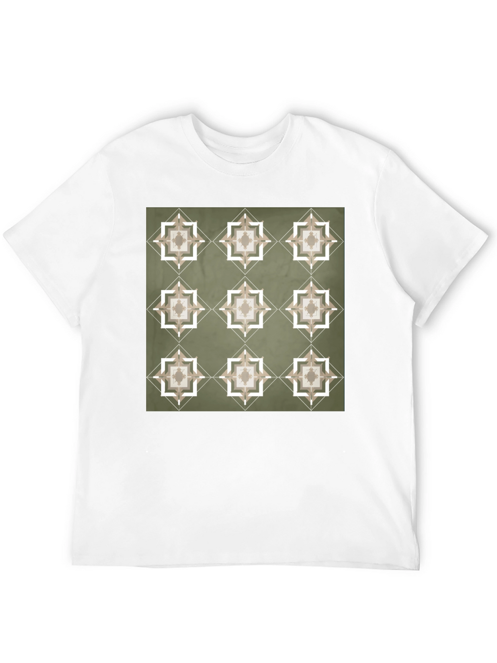 Geometric Pattern T-Shirt - Stylish Casual Wear