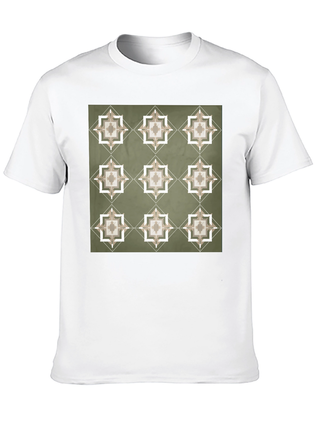 Geometric Pattern T-Shirt - Stylish Casual Wear