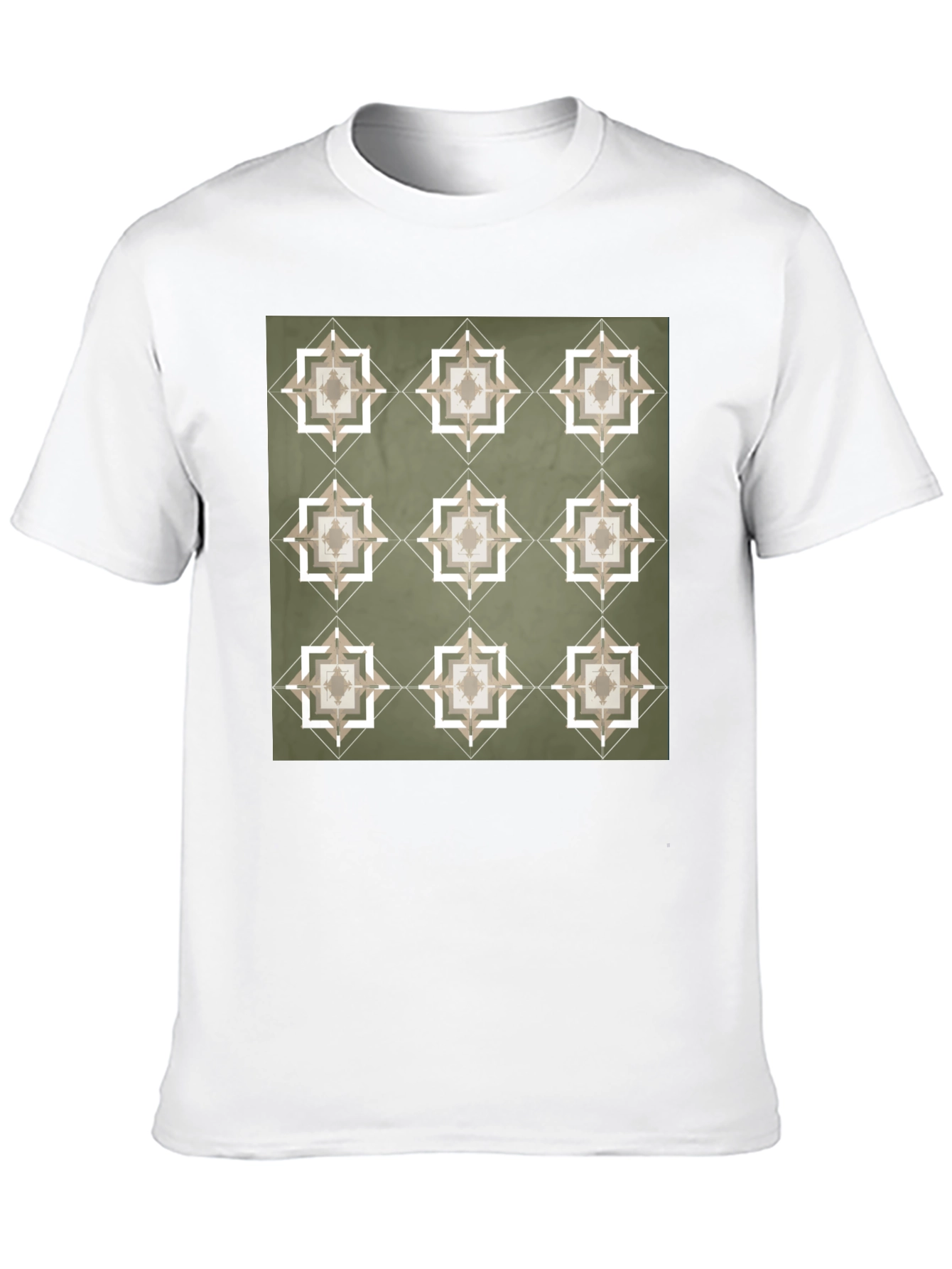 Geometric Pattern T-Shirt - Stylish Casual Wear