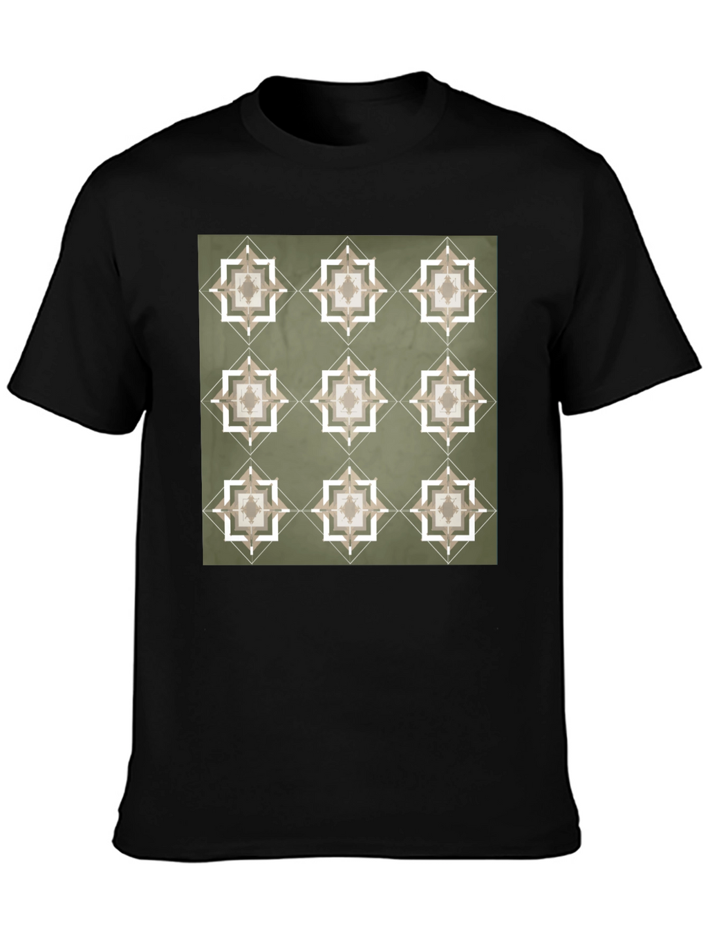 Geometric Pattern T-Shirt - Stylish Casual Wear