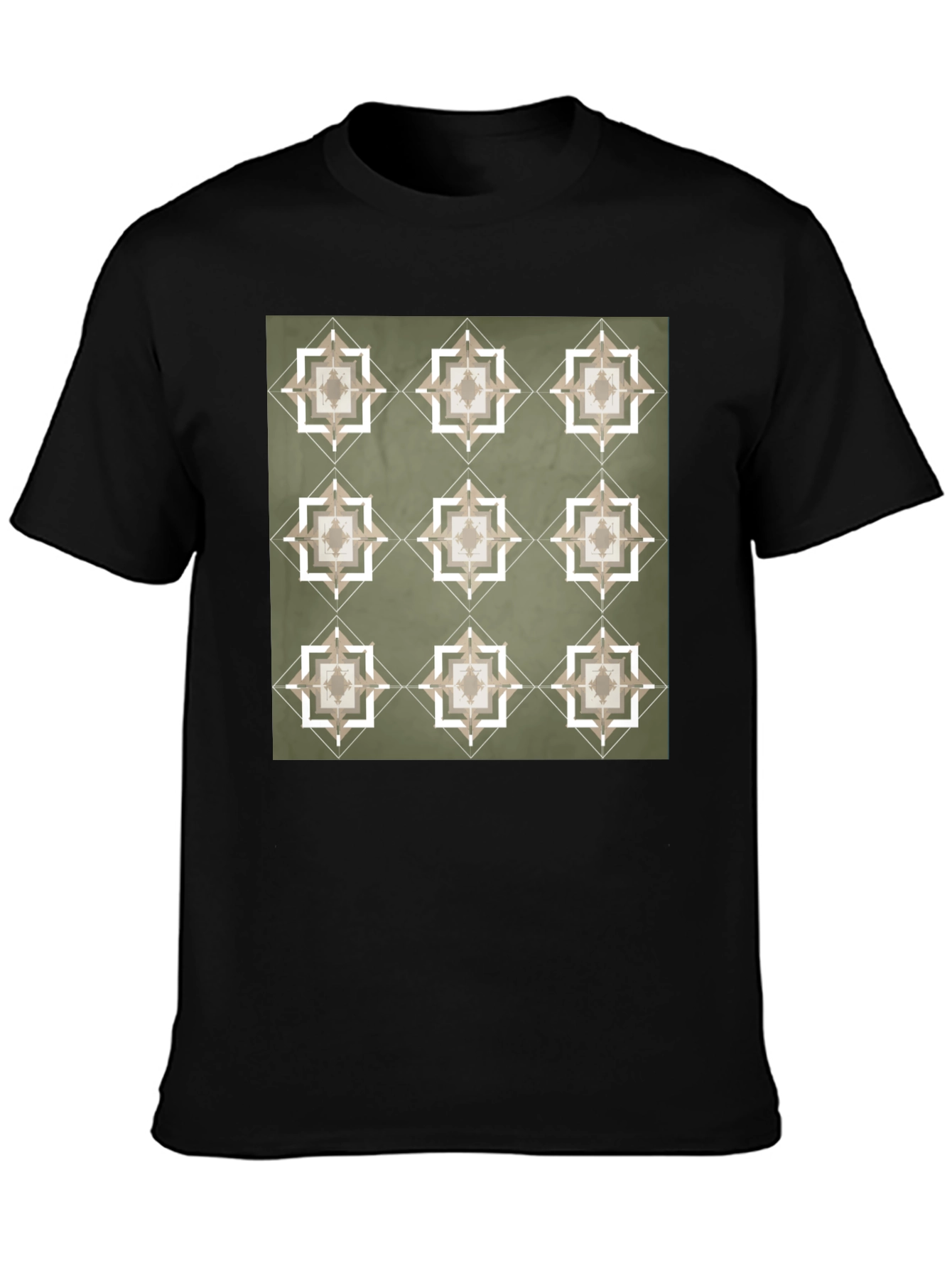 Geometric Pattern T-Shirt - Stylish Casual Wear