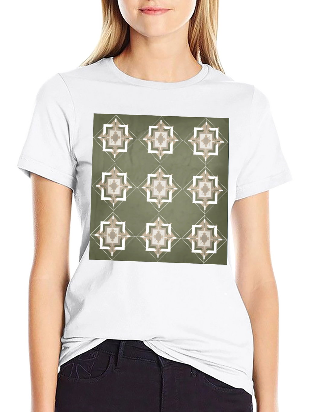 Geometric Pattern T-Shirt - Stylish Casual Wear
