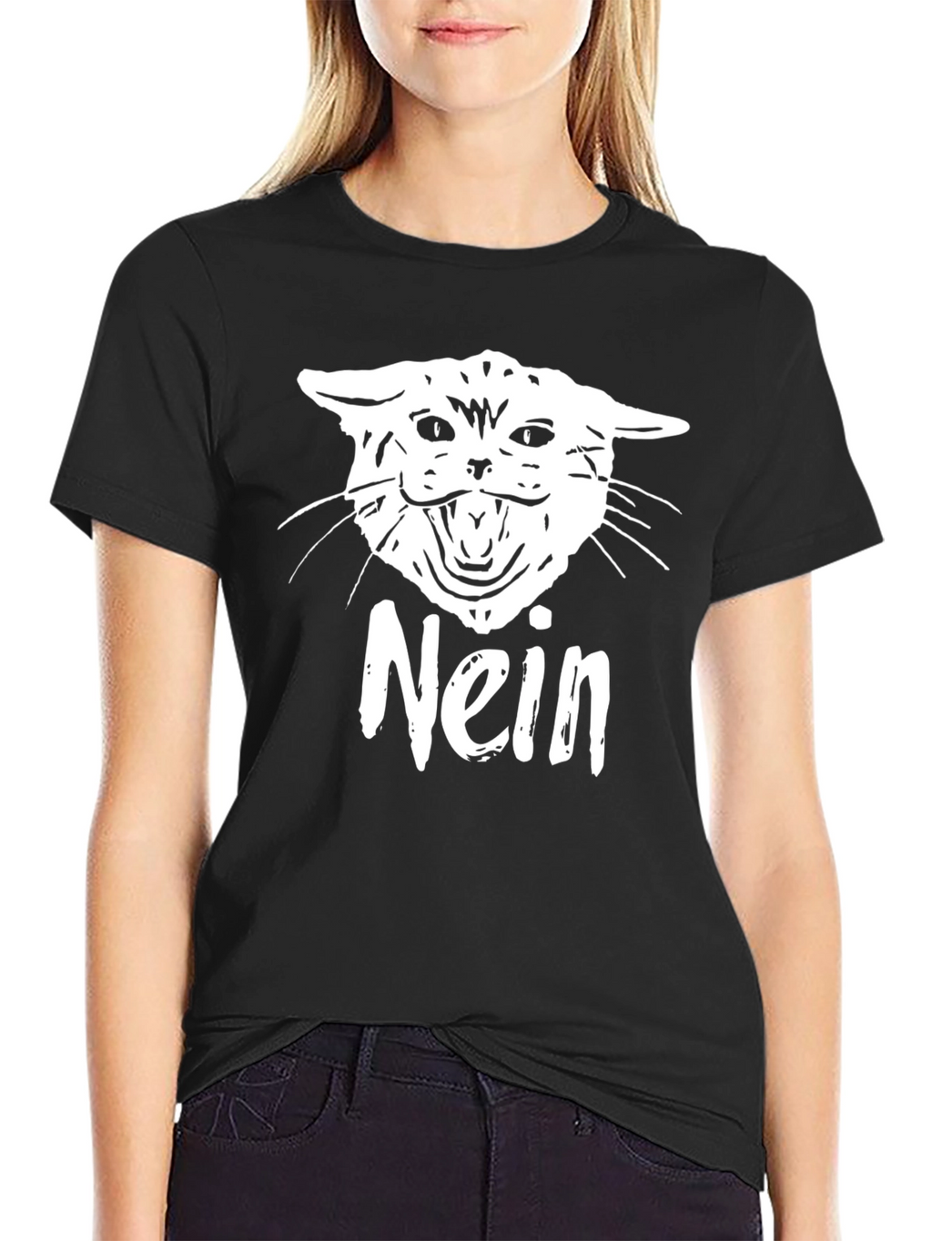 Nein Cat Meme T-Shirt - Funny Graphic Tee