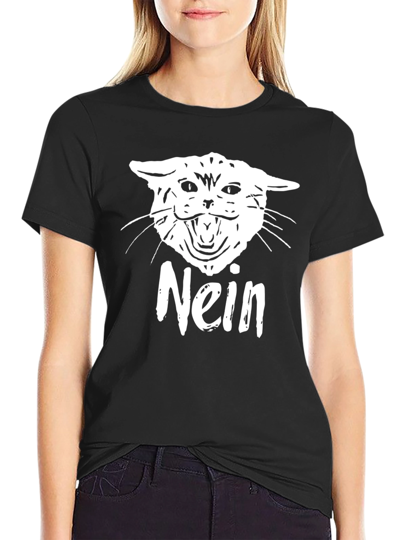 Nein Cat Meme T-Shirt - Funny Graphic Tee