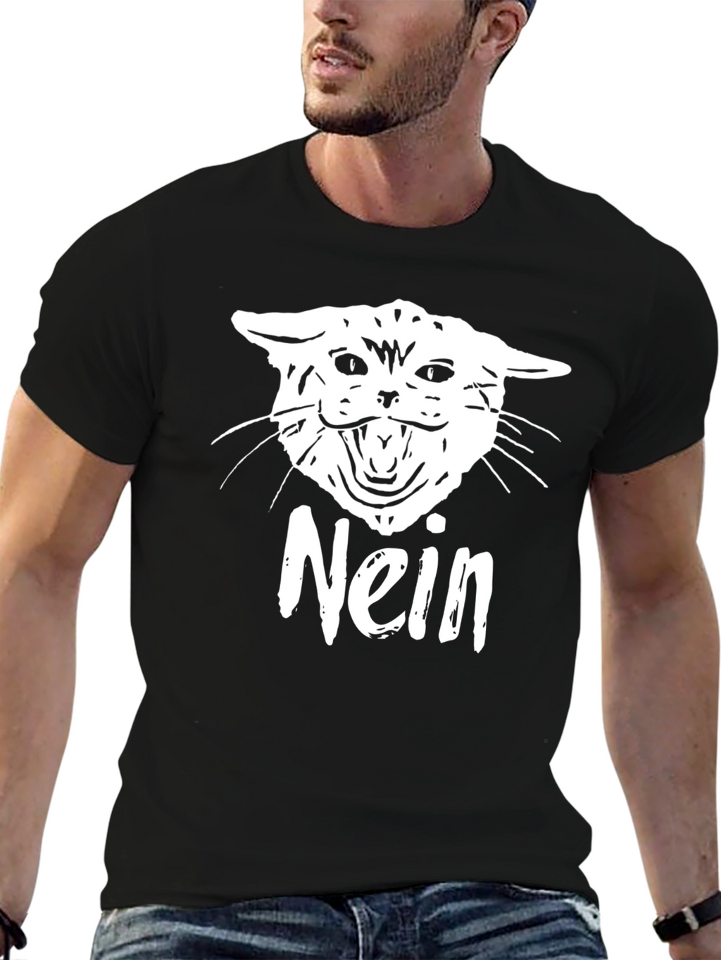 Nein Cat Meme T-Shirt - Funny Graphic Tee