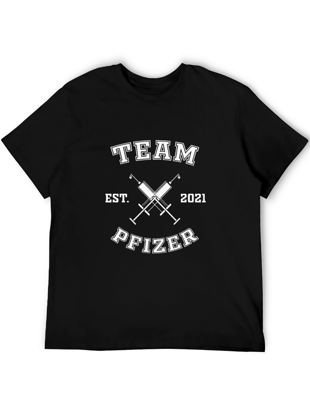 Team Pfizer Black T-Shirt - Vaccine Support