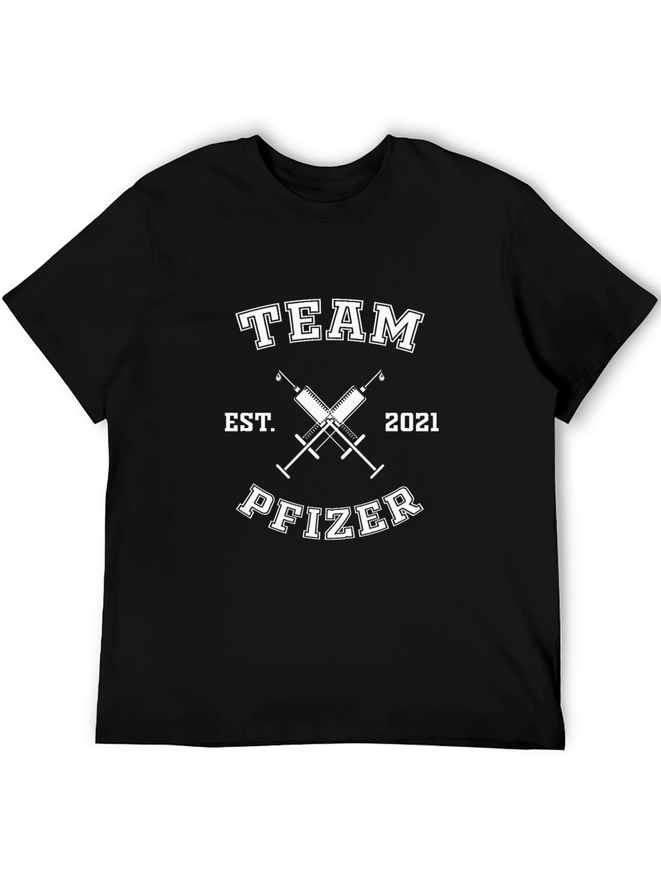Team Pfizer Black T-Shirt - Vaccine Support