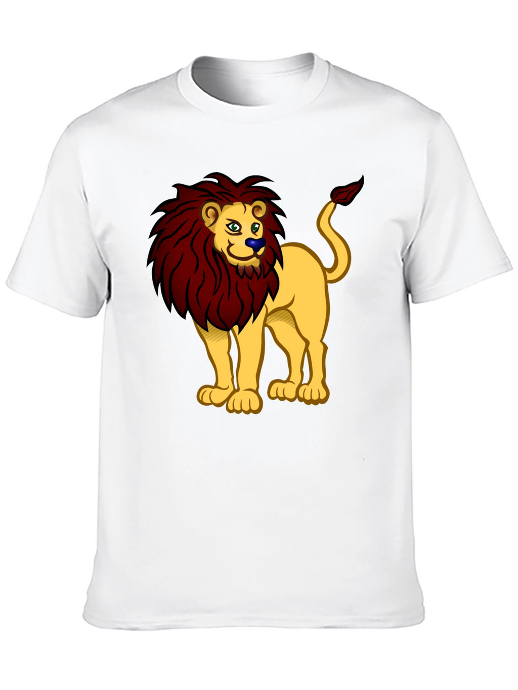 Lion Cartoon Graphic Tee - Cool Animal Design