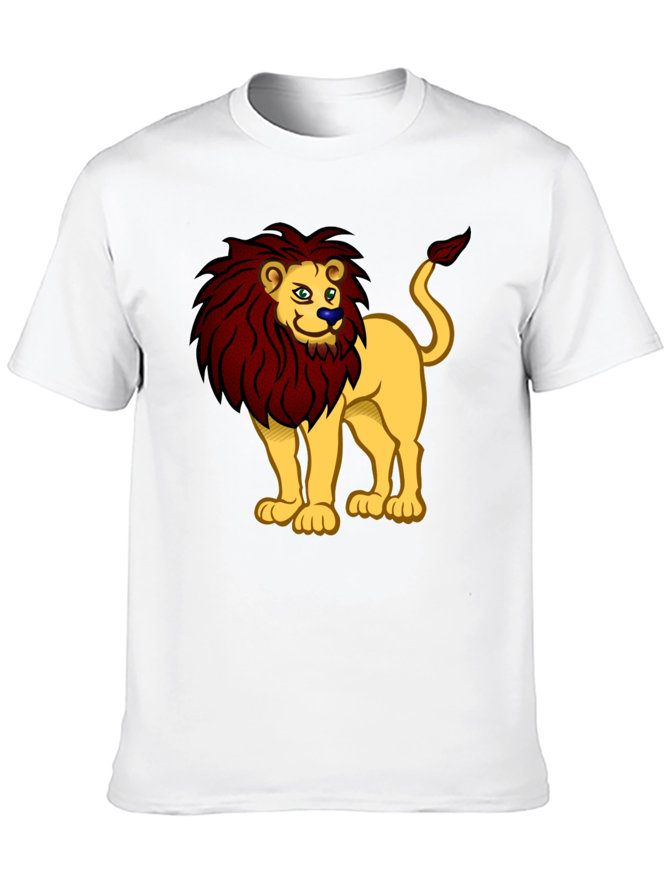 Lion Cartoon Graphic Tee - Cool Animal Design