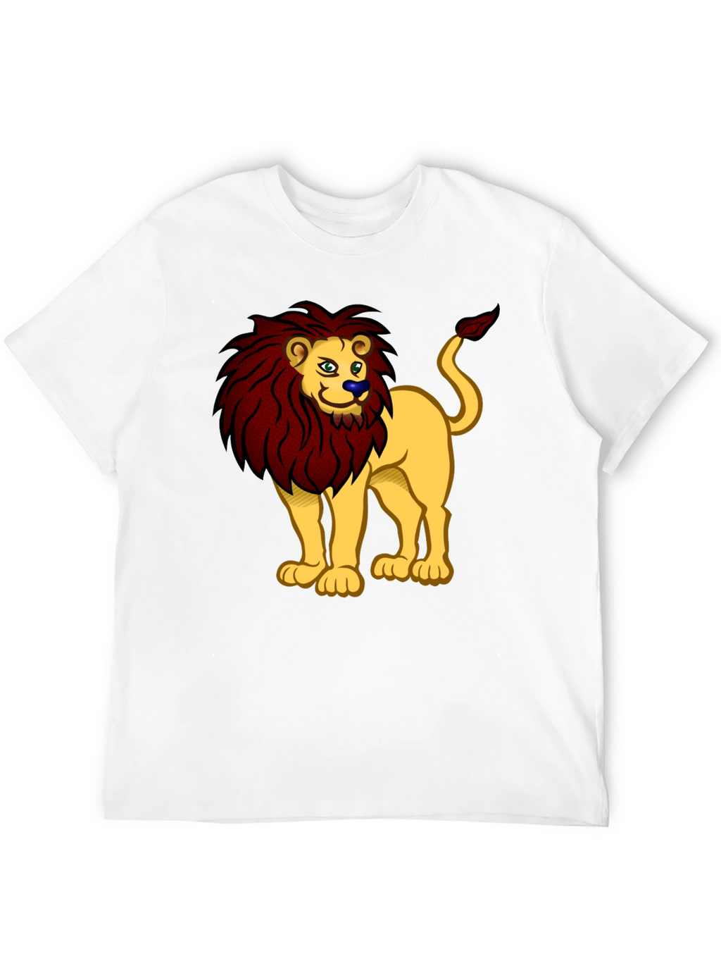 Lion Cartoon Graphic Tee - Cool Animal Design