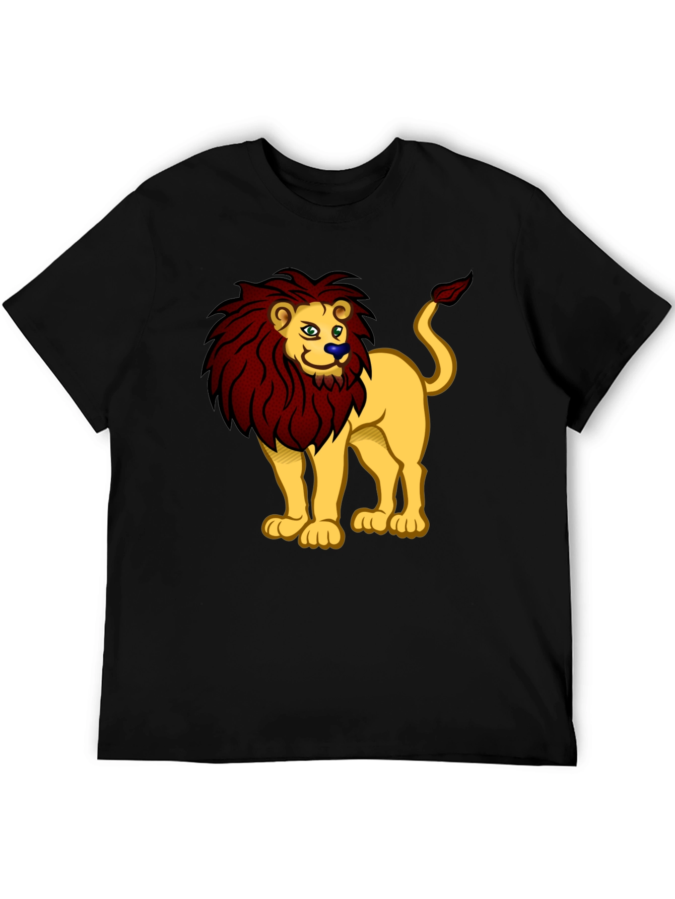 Lion Cartoon Graphic Tee - Cool Animal Design