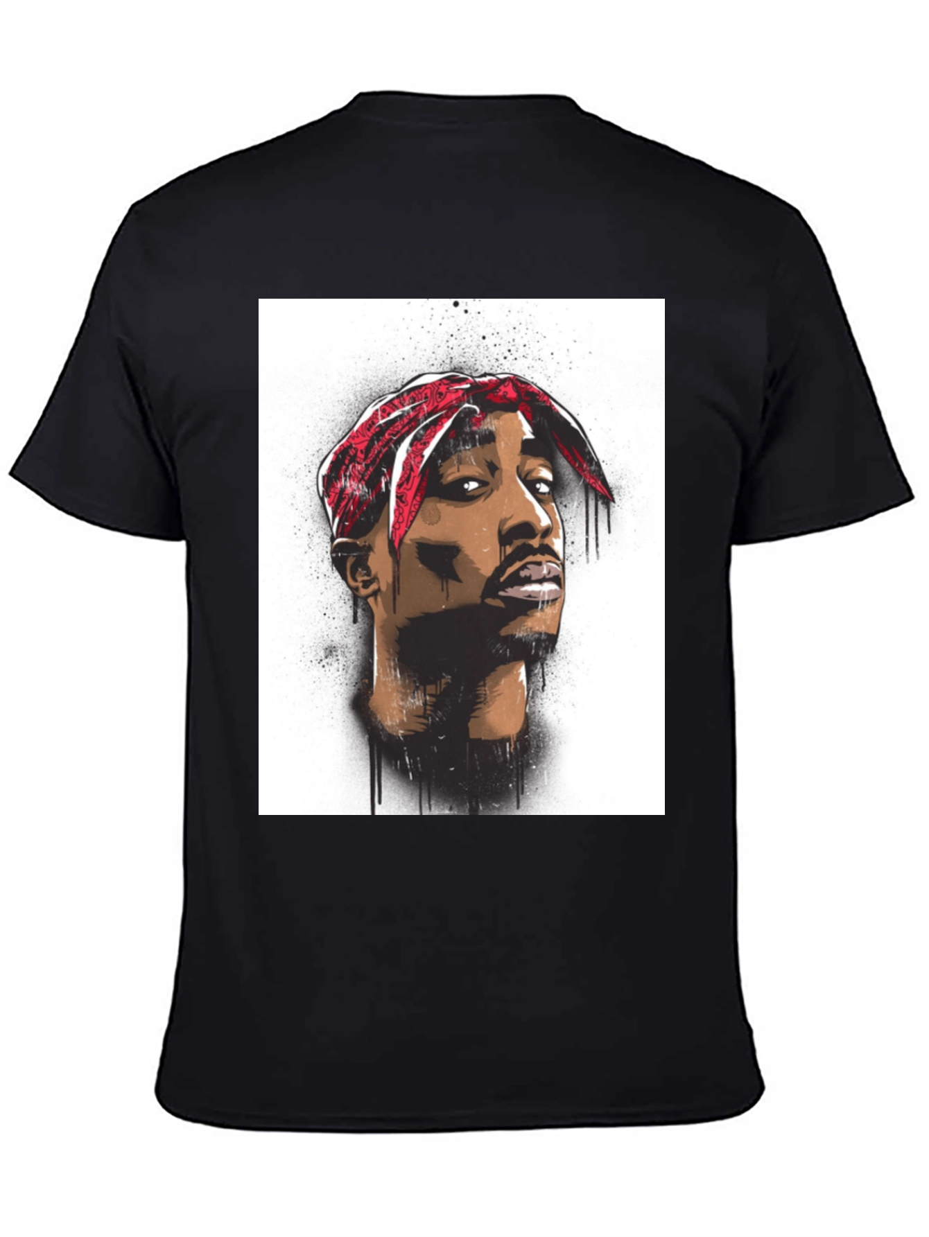 Tupac Graphic Tee - Black Cotton Blend