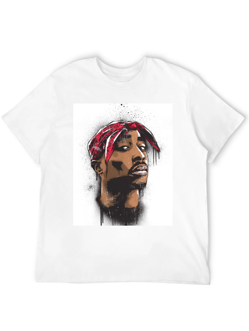 Tupac Graphic Tee - Black Cotton Blend