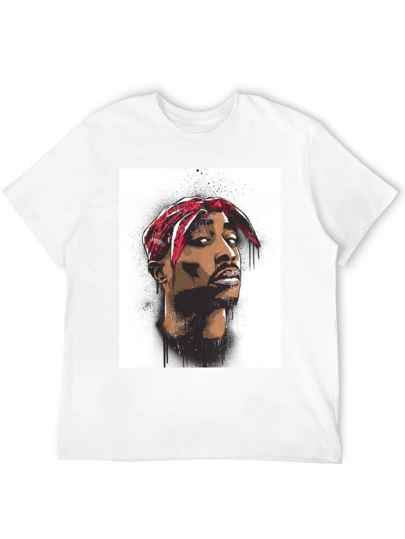 Tupac Graphic Tee - Black Cotton Blend