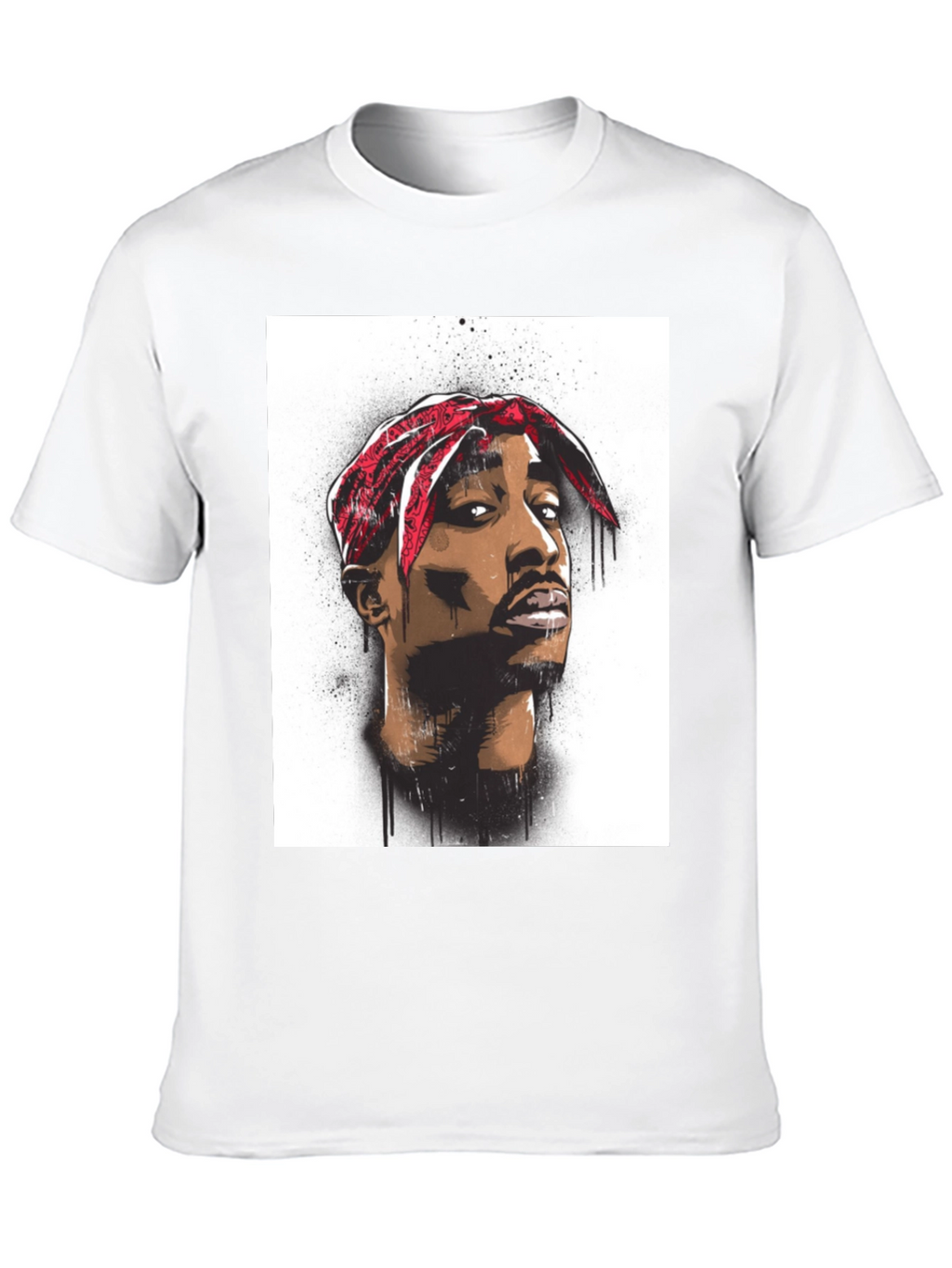 Tupac Graphic Tee - Black Cotton Blend