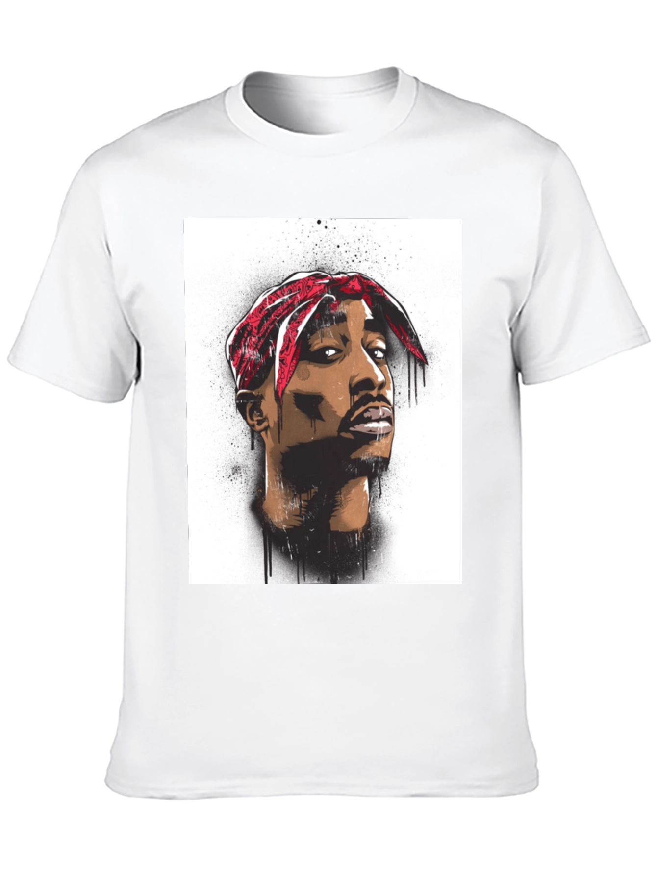 Tupac Graphic Tee - Black Cotton Blend