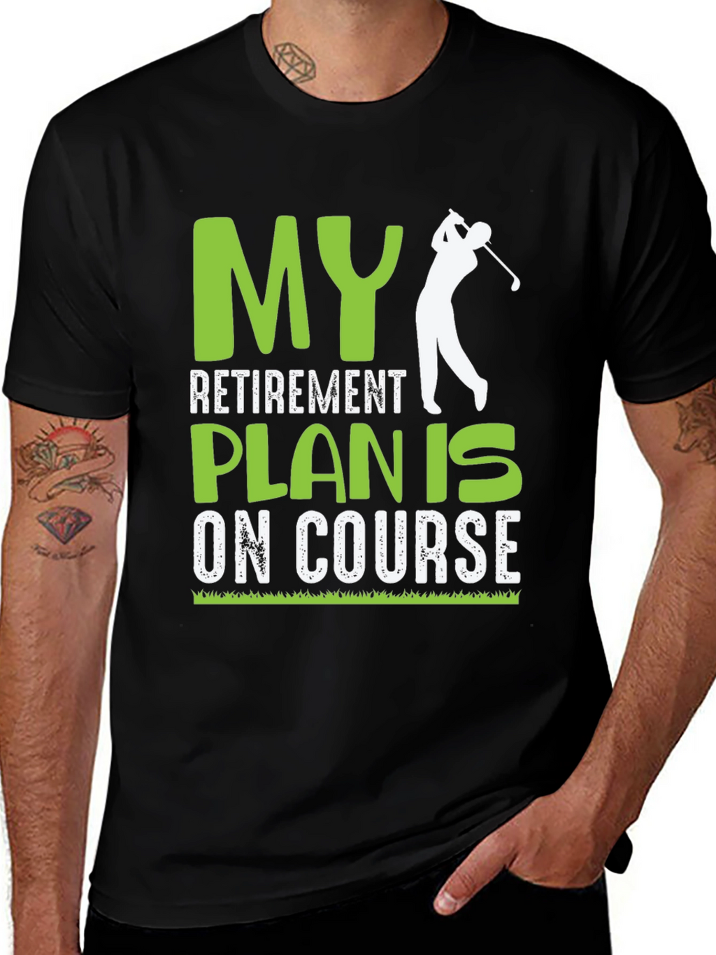 Golf Retirement Plan On Course Graphic T-Shirt